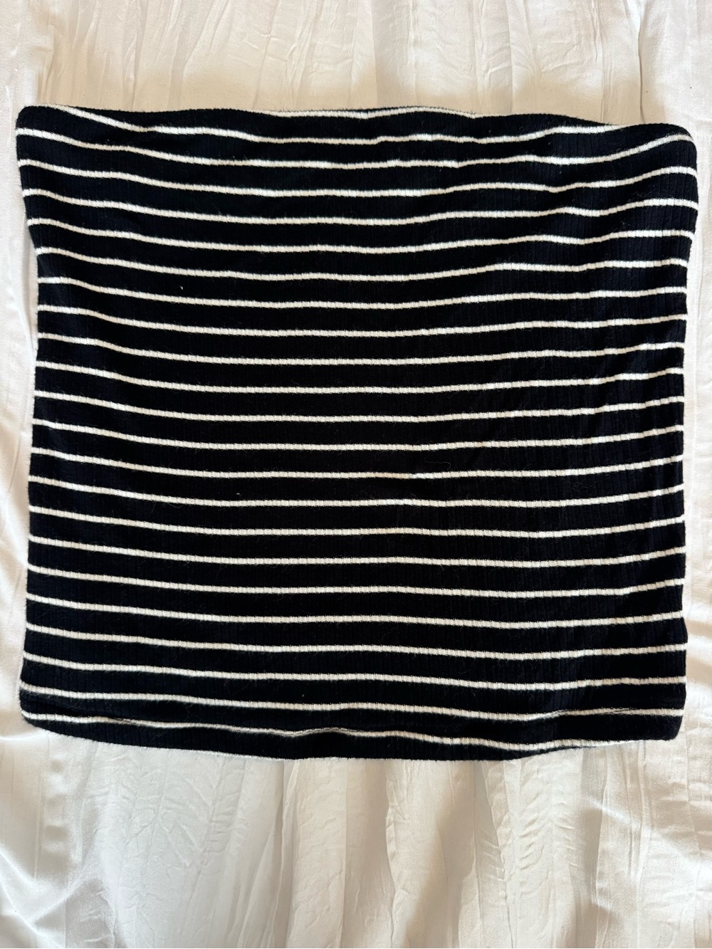 Y2K American Eagle Women’s Striped Knit Tube Too Black & White Size S